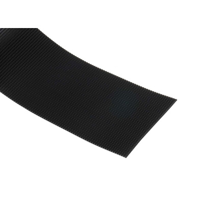 RS PRO Black Hook & Loop Tape, 50mm x 5m