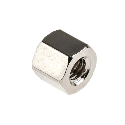 RS PRO Standoff, M4 x M4 Thread, 6mm Body, Brass, Female/Female