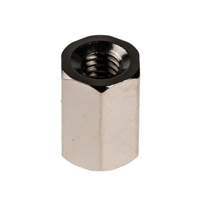 RS PRO Standoff, M4 x M4 Thread, 10mm Body, Brass, Female/Female