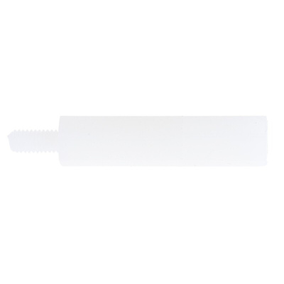 RS PRO Standoff, M3 x M3 Thread, 25mm Body, Nylon, Male/Female, 6mm Stud