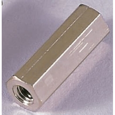 Essentra Standoff, M4 x M4 Thread, 12mm Body, Brass, Female/Female