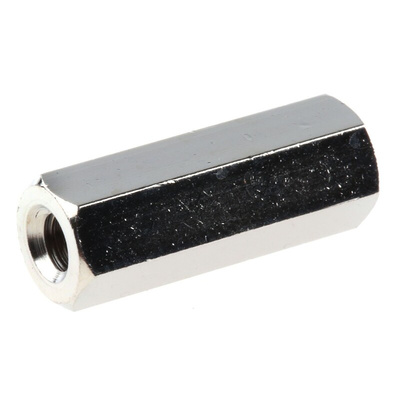 Essentra Standoff, M4 x M4 Thread, 20mm Body, Brass, Female/Female
