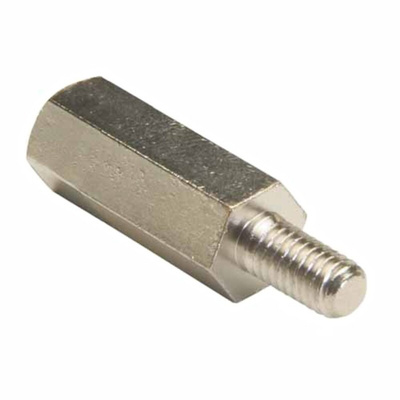 HARWIN Threaded Standoff, M3 x 0.5 Thread, 15mm Body, Brass, Male/Female, 6mm Stud