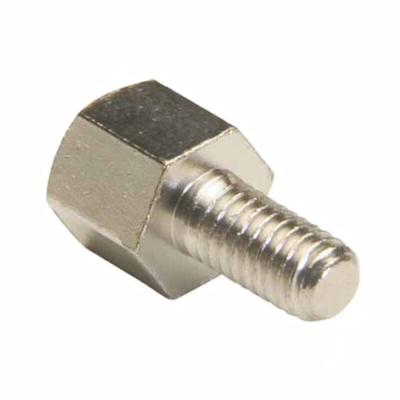 HARWIN Threaded Standoff, M3 x 0.5 Thread, 4mm Body, Brass, Male/Female, 6mm Stud