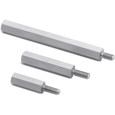 Wurth Elektronik Standoff, M4 x M4 Thread, 6mm Body, Brass, Male/Female, 8mm Stud
