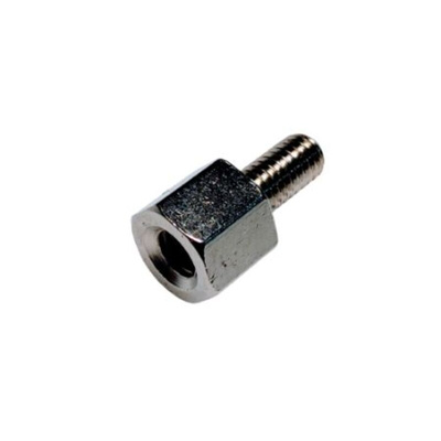 RS PRO Standoff, M2 x M2 Thread, 10mm Body, Brass, Male/Female, 10mm Stud