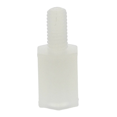 RS PRO Standoff, M3 x M3 Thread, 8mm Body, Nylon 66, Female/Male, 6mm Stud