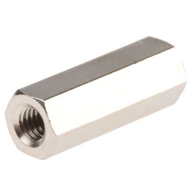 Essentra Threaded Standoff, M3 Thread, 15mm Body, Brass, Female/Female