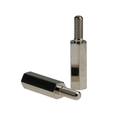 Essentra Standoff, M3 Thread, 15mm Body, Brass, Male/Female