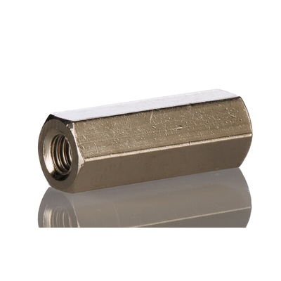 Essentra Threaded Standoff, M4 Thread, 20mm Body, Brass, Female/Female