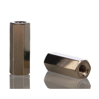 Essentra Threaded Standoff, M4 Thread, 20mm Body, Brass, Female/Female
