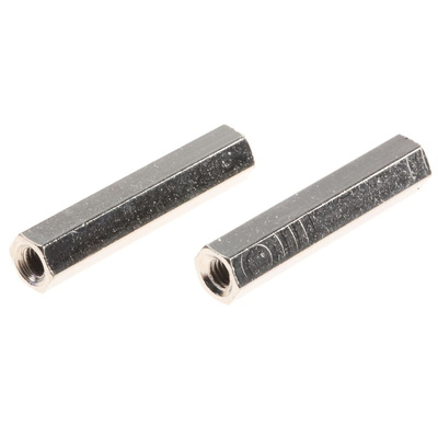 Essentra Threaded Standoff, M4 Thread, 35mm Body, Brass, Female/Female