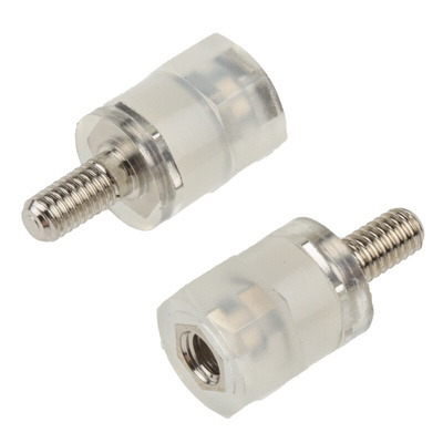 RS PRO Standoff, M3 x M3 Thread, 9mm Body, Nylon, Male/Female, 6mm Stud