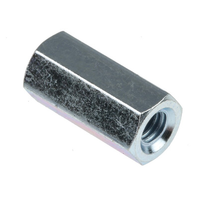 RS PRO Standoff, M4 x M4 Thread, 15mm Body, Steel, Female/Female