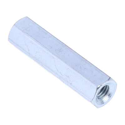 RS PRO Standoff, M3 x M3 Thread, 20mm Body, Steel, Female/Female