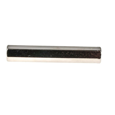 RS PRO Standoff, M4 x M4 Thread, 45mm Body, Brass, Female/Female