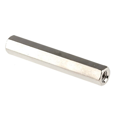 RS PRO Standoff, M4 x M4 Thread, 45mm Body, Brass, Female/Female