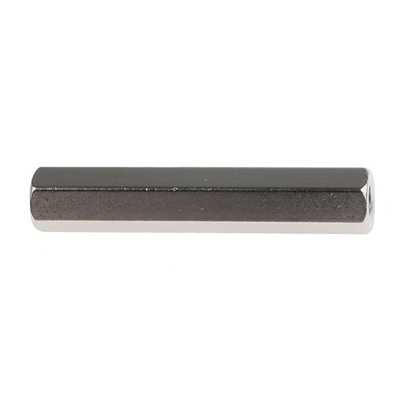 RS PRO Standoff, M4 x M4 Thread, 40mm Body, Brass, Female/Female