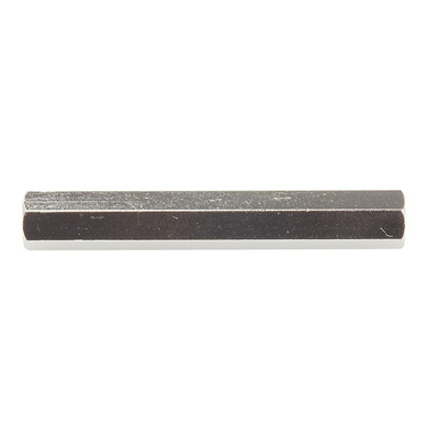 RS PRO Standoff, M4 x M4 Thread, 50mm Body, Brass, Female/Female