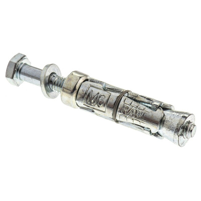 RawlPlug Steel Masonry Anchor M6 x 70mm, 12mm Fixing Hole