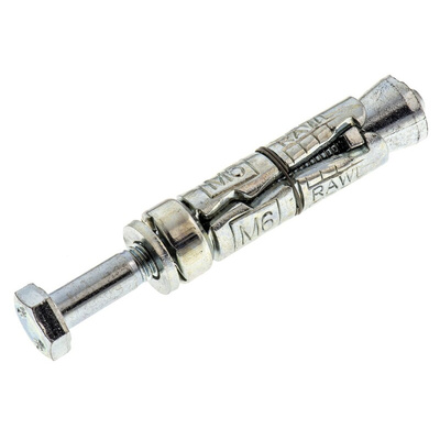 RawlPlug Steel Masonry Anchor M6 x 70mm, 12mm Fixing Hole