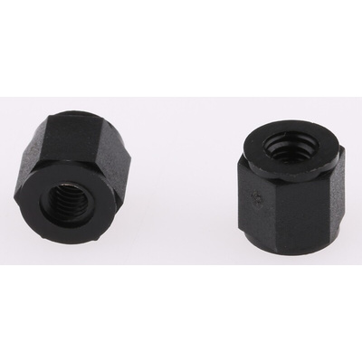 Essentra Threaded Standoff, M3 Thread, 6mm Body, Nylon, Female/Female