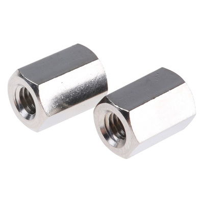 Essentra Standoff, M4 x M4 Thread, 10mm Body, Brass, Female/Female