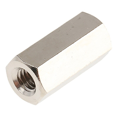 Essentra Standoff, M4 x M4 Thread, 15mm Body, Brass, Female/Female