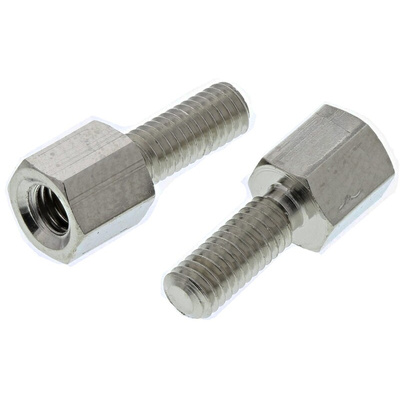 Essentra Standoff, M3 x M3 Thread, 5mm Body, Brass, Male/Female, 8mm Stud