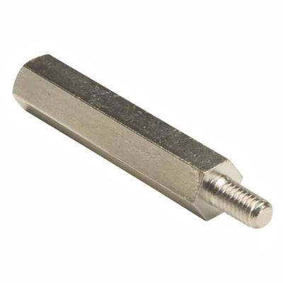 HARWIN Threaded Standoff, M3 x 0.5 Thread, 30mm Body, Brass, Male/Female, 6mm Stud
