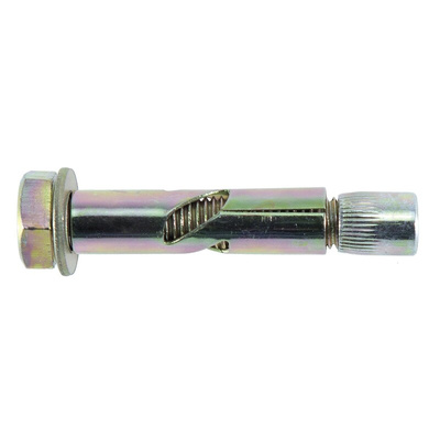 RS PRO Bright Zinc Plated Sleeve Anchor 8 x 95mm x 95mm, 12mm Fixing Hole