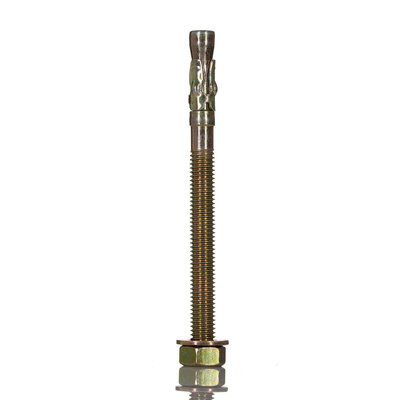 RS PRO Carbon Steel Through Bolt M8 x 100mm, 8mm Fixing Hole