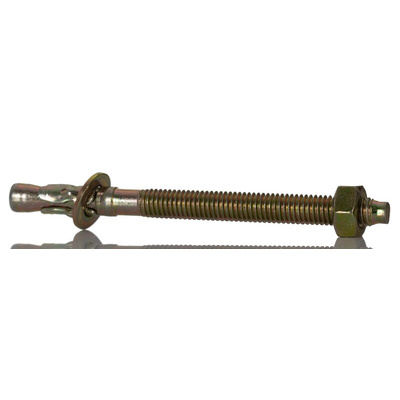 RS PRO Carbon Steel Through Bolt M8 x 100mm, 8mm Fixing Hole