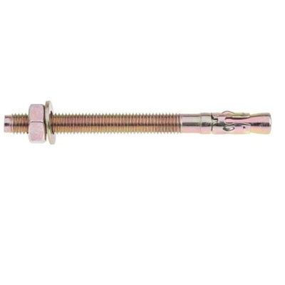 RS PRO Carbon Steel Through Bolt M10 x 120mm, 10mm Fixing Hole