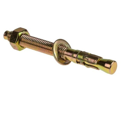 RS PRO Carbon Steel Through Bolt M12 x 120mm, 12mm Fixing Hole