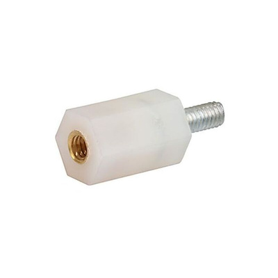 Schurter Spacer Stud, M3 Thread, 25mm Body, Zinc Plated Steel, Male/Female