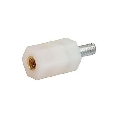 Schurter Spacer Stud, M6 Thread, 51mm Body, Zinc Plated Steel, Male/Female