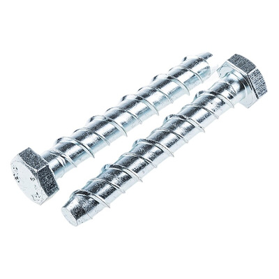 RS PRO Steel Anchor Bolt 75mm, 12mm Fixing Hole