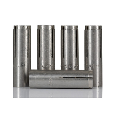 RS PRO Stainless Steel Drop In Anchor M12 x 50mm, 15mm Fixing Hole