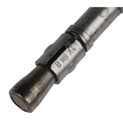 RS PRO Stainless Steel Anchor Bolt M8 x 75mm, 8mm Fixing Hole