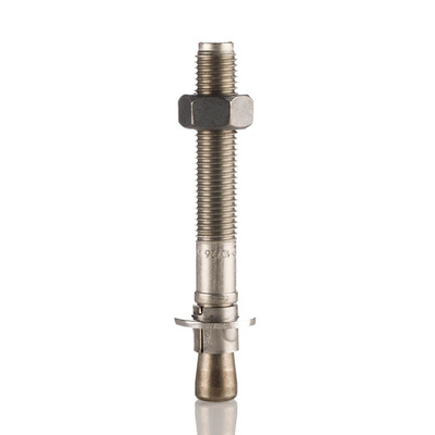 RS PRO Stainless Steel Bolt Anchor M16 x 130mm, 16mm Fixing Hole