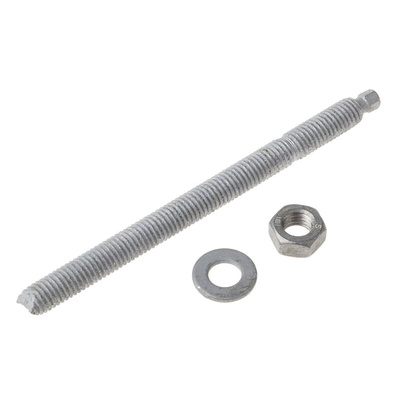 RS PRO Carbon Steel Anchor Bolt M8 x 110mm, 10mm Fixing Hole