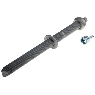 RS PRO Carbon Steel Anchor Bolt M20 x 260mm, 22mm Fixing Hole
