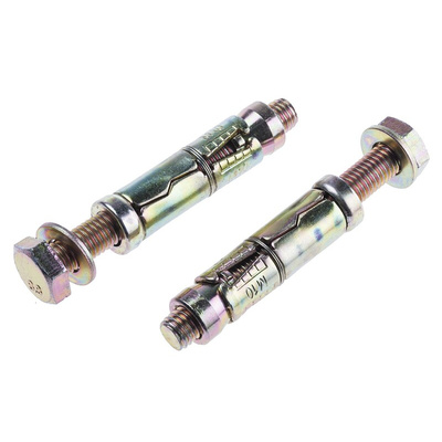 RS PRO Carbon Steel Shield Anchor Loose Bolt M10 x 60mm, 16mm Fixing Hole