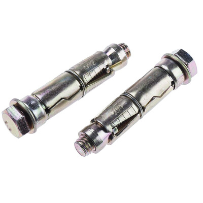RS PRO Carbon Steel Shield Anchor Loose Bolt M12 x 75mm, 20mm Fixing Hole