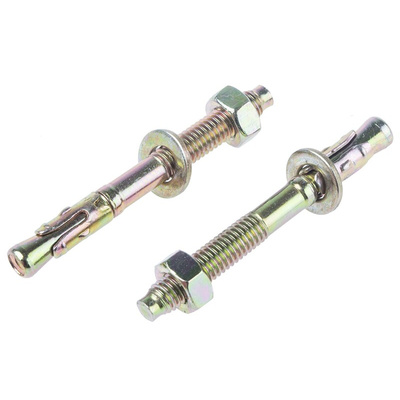 RS PRO Carbon Steel Anchor Bolt M6 x 55mm, 6mm Fixing Hole