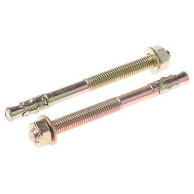 RS PRO Carbon Steel Anchor Bolt M8 x 100mm, 8mm Fixing Hole