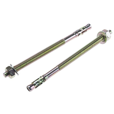 RS PRO Carbon Steel Anchor Bolt M8 x 130mm, 8mm Fixing Hole