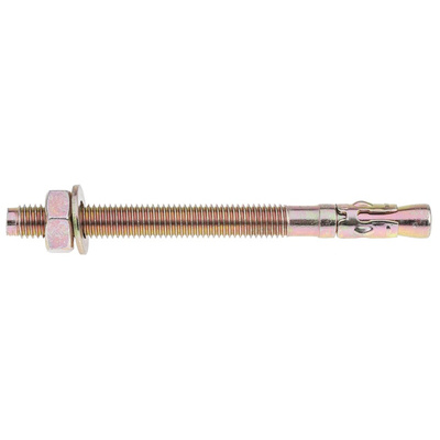 RS PRO Carbon Steel Anchor Bolt M10 x 120mm, 10mm Fixing Hole