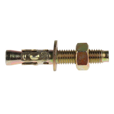 RS PRO Carbon Steel Anchor Bolt M12 x 80mm, 12mm Fixing Hole